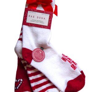 3 Pack Rae Dunn Christmas Holiday Cozy Crew Socks Women’s Shoe Sz 5-10 NEW